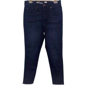 Seven7 Brand Ladies High Rise Skinny Crop Skin Fit Denim Jeans in Dk Blue SZ 10